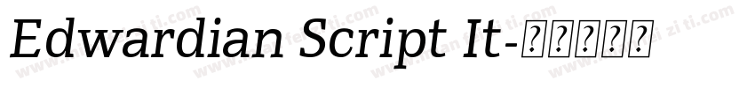 Edwardian Script It字体转换